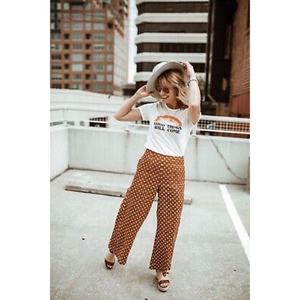 Faithfull The Brand Linen Polka Dot Pants- size‎ 4